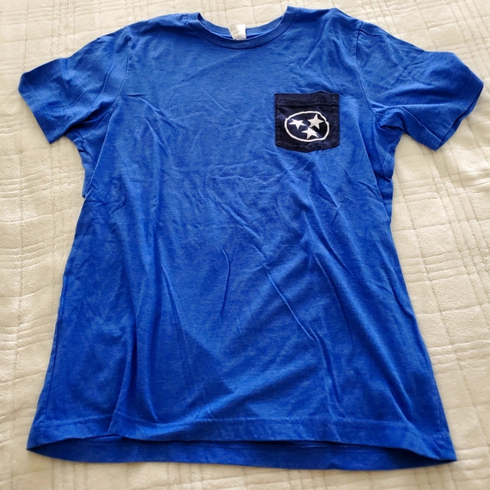 Custom Tennessee tri-star pocket T-shirt